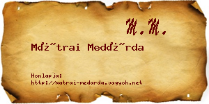 Mátrai Medárda névjegykártya